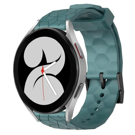 20mm Football Pattern Silicone Watch Band For Galaxy Watch 4