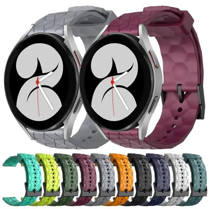 20mm Football Pattern Silicone Watch Band For Galaxy Watch 4