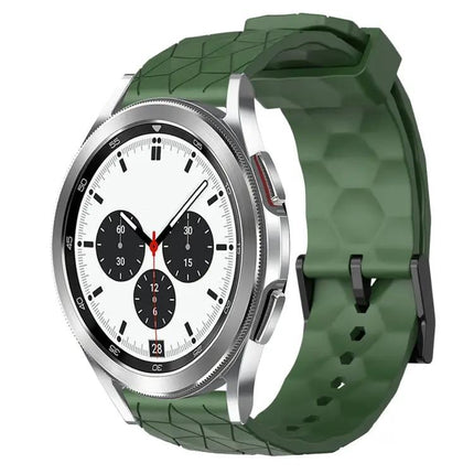 20mm Football Pattern Silicone Watch Band For Galaxy Watch 4