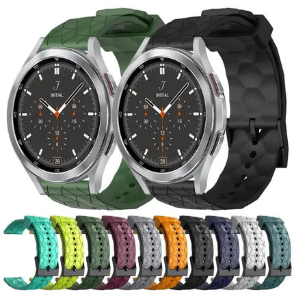 20mm Football Pattern Silicone Watch Band For Samsung