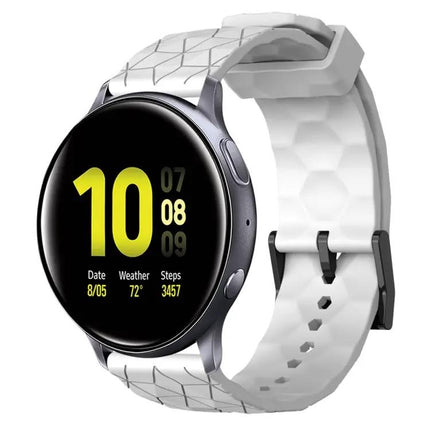20mm Football Pattern Silicone Watch Band For Samsung