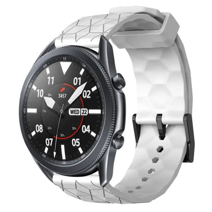 22mm Football Pattern Silicone Watch Band Samsung 45/46mm