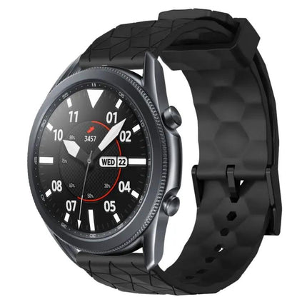 22mm Football Pattern Silicone Watch Band Samsung 45/46mm
