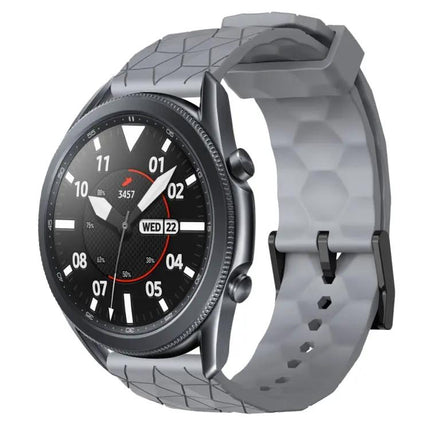 22mm Football Pattern Silicone Watch Band Samsung 45/46mm