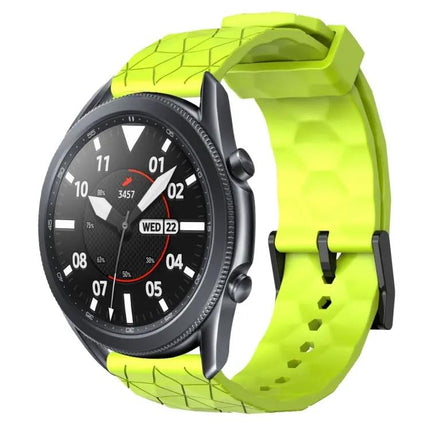 22mm Football Pattern Silicone Watch Band Samsung 45/46mm