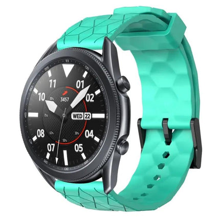 22mm Football Pattern Silicone Watch Band Samsung 45/46mm