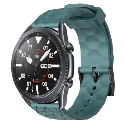 22mm Football Pattern Silicone Watch Band Samsung 45/46mm