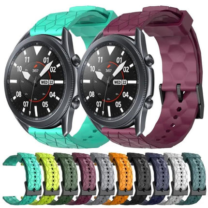 22mm Football Pattern Silicone Watch Band Samsung 45/46mm