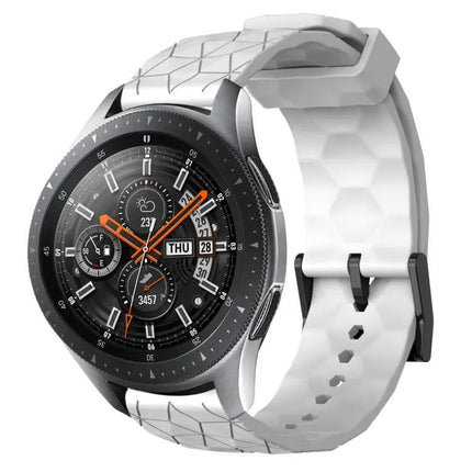 22mm Football Pattern Silicone Watch Band Samsung 45/46mm