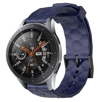 22mm Football Pattern Silicone Watch Band Samsung 45/46mm