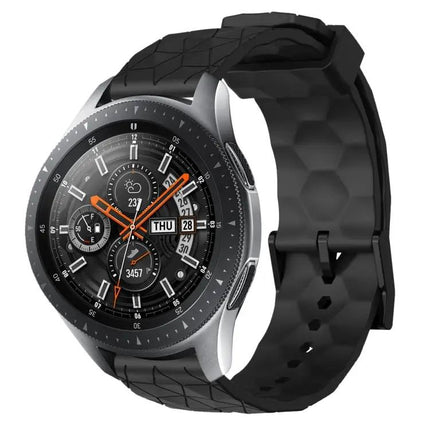 22mm Football Pattern Silicone Watch Band Samsung 45/46mm