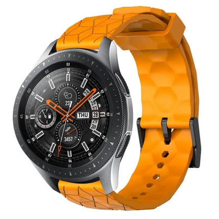 22mm Football Pattern Silicone Watch Band Samsung 45/46mm