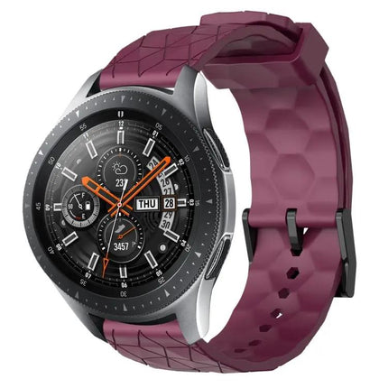 22mm Football Pattern Silicone Watch Band Samsung 45/46mm