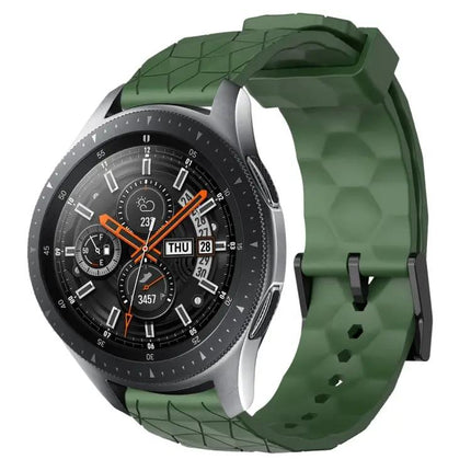 22mm Football Pattern Silicone Watch Band Samsung 45/46mm