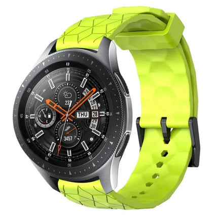 22mm Football Pattern Silicone Watch Band Samsung 45/46mm