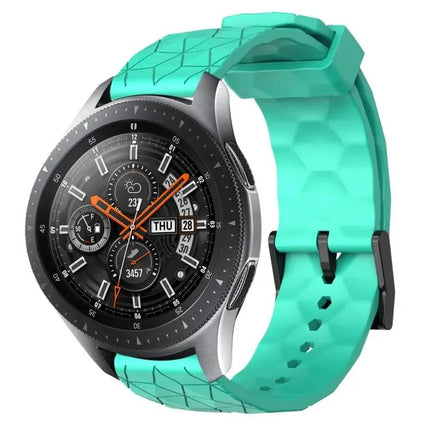 22mm Football Pattern Silicone Watch Band Samsung 45/46mm