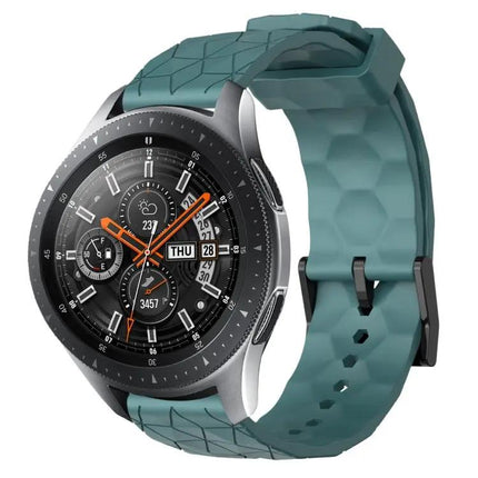 22mm Football Pattern Silicone Watch Band Samsung 45/46mm