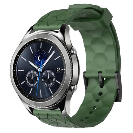 22mm Football Pattern Silicone Watch Band Samsung Gear S3