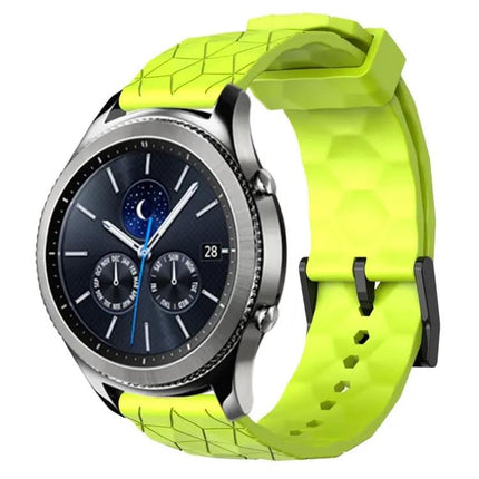 22mm Football Pattern Silicone Watch Band Samsung Gear S3