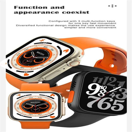 A Versatile Smart Watch for Daily Health and Activity Tracking - orange and black smartwatches showing heart rate and step tracking