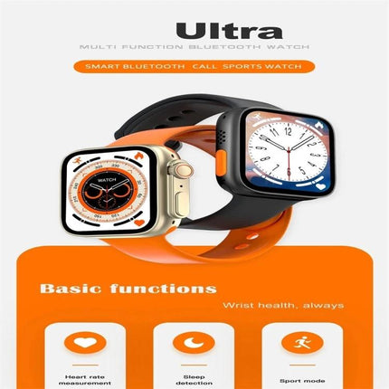 A Versatile Smart Watch for Daily Health and Activity Tracking - dual-color smartwatch showing heart rate, step and sleep icons