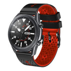 For Samsung Galaxy Watch3 45mm / Black+Red