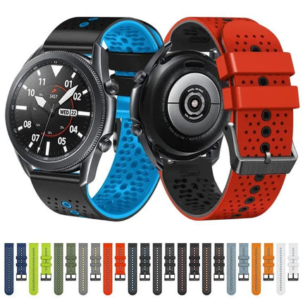 22mm Perforated Two-Tone Silicone Band Galaxy 45/46mm