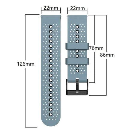 22mm Perforated Two-Tone Silicone Band Galaxy 45/46mm