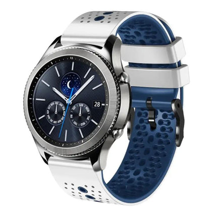 22mm Two Color Perforated Silicone Band For Gear S3