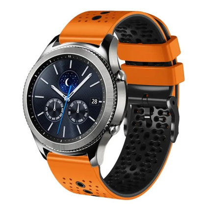 22mm Two Color Perforated Silicone Band For Gear S3