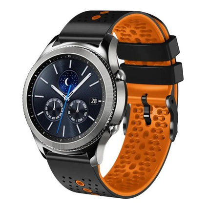 22mm Two Color Perforated Silicone Band For Gear S3