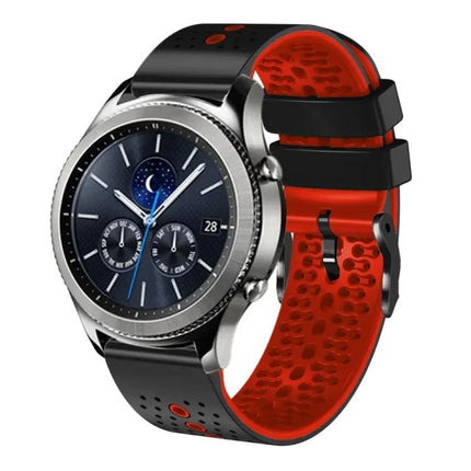 22mm Two Color Perforated Silicone Band For Gear S3