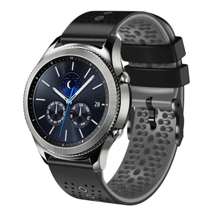 22mm Two Color Perforated Silicone Band For Gear S3