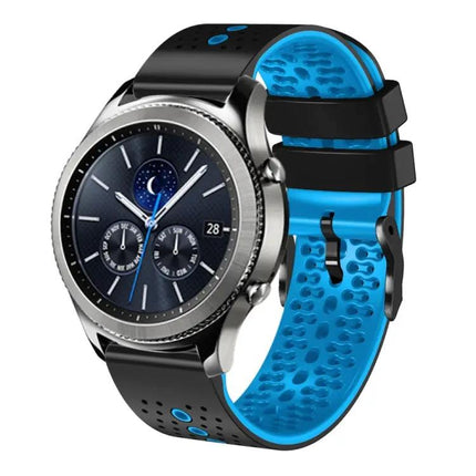 22mm Two Color Perforated Silicone Band For Gear S3