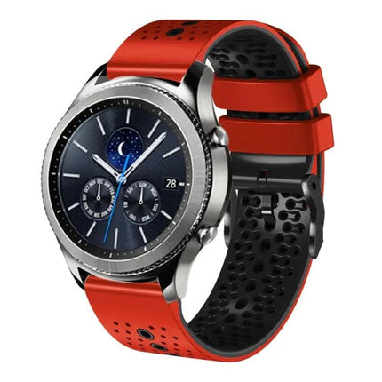 22mm Two Color Perforated Silicone Band For Gear S3