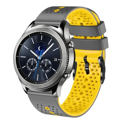 22mm Two Color Perforated Silicone Band For Gear S3