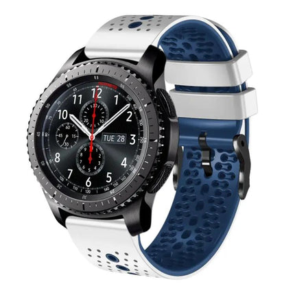 22mm Two Color Perforated Silicone Band For Gear S3