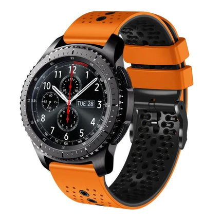22mm Two Color Perforated Silicone Band For Gear S3