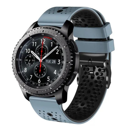 22mm Two Color Perforated Silicone Band For Gear S3