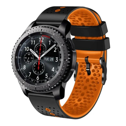 22mm Two Color Perforated Silicone Band For Gear S3