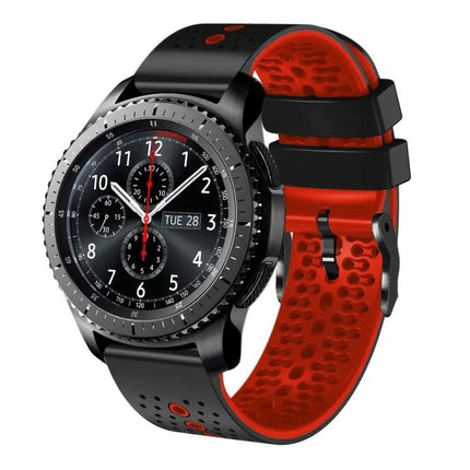 22mm Two Color Perforated Silicone Band For Gear S3