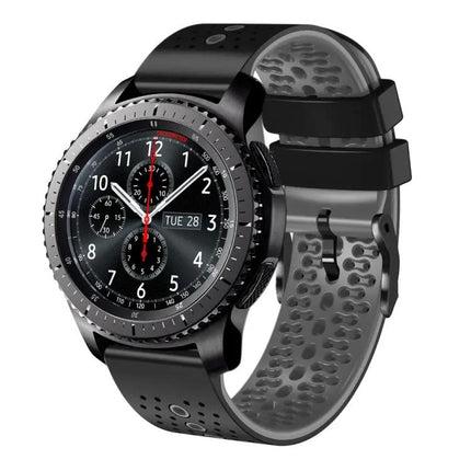 22mm Two Color Perforated Silicone Band For Gear S3