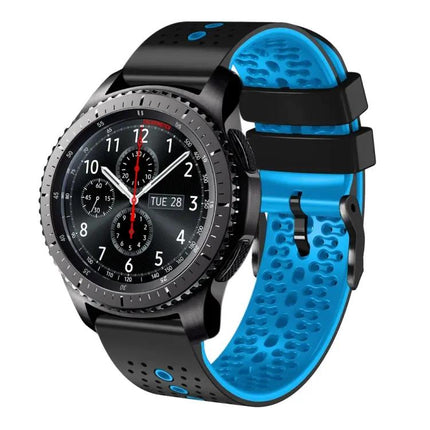 22mm Two Color Perforated Silicone Band For Gear S3