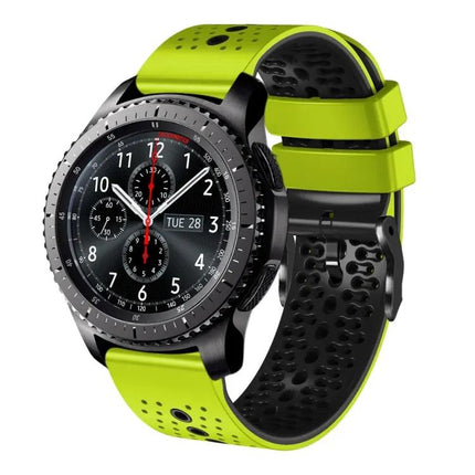 22mm Two Color Perforated Silicone Band For Gear S3