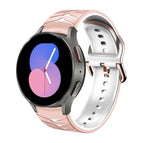 For Samsung Galaxy Watch 5 44mm / Pink+White