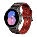 For Samsung Galaxy Watch 5 44mm / Black+Red