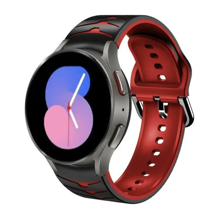 Curved Texture Silicone Watch Band For Galaxy Watch 5 44mm