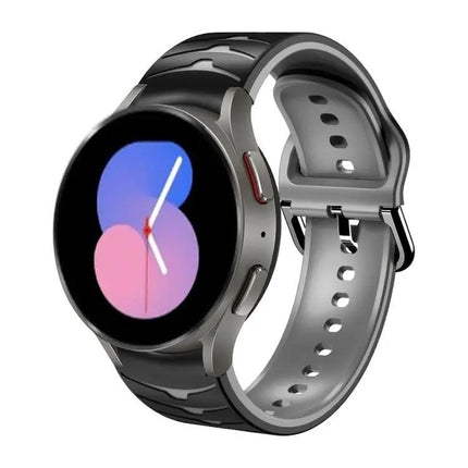 Curved Texture Silicone Watch Band For Galaxy Watch 5 44mm