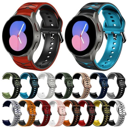 Curved Texture Silicone Watch Band For Galaxy Watch 5 44mm