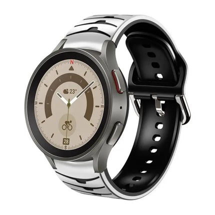 Curved Texture Silicone Watch Band For Galaxy Watch 45mm